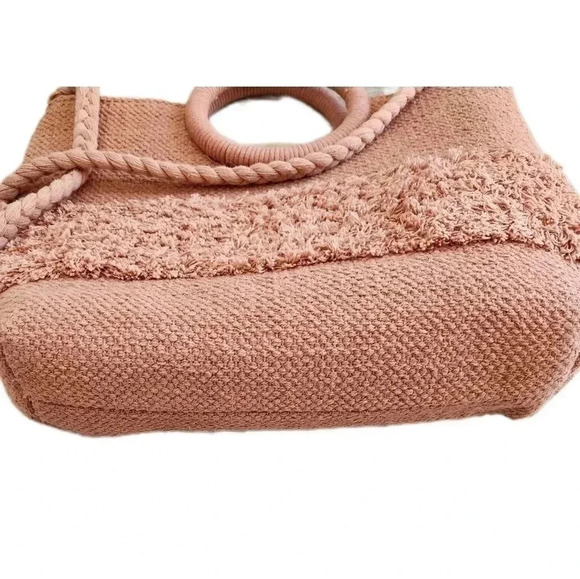 Nanette Lepore Boho Tweed Tote Shoulder Bag, Blush Pink ,Women's OS - Picture 3 of 7